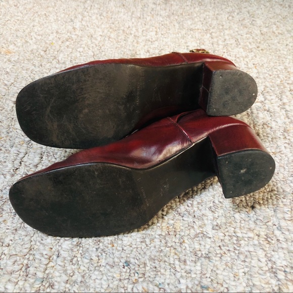Vintage Italian (wine) leather boots w/rubber sole - Picture 7 of 7